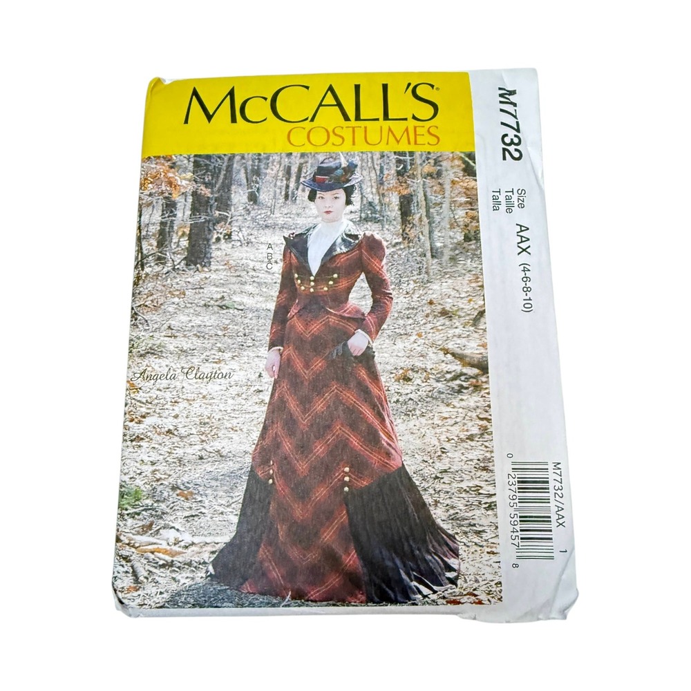 McCalls M7732 Sewing Pattern Victorian Costume Top Skirt Size 4-10 New Uncut